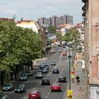 Blick von der Straßenbahnbrücke