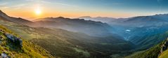 Blick von der Südseite des Monte Vettore in den Moniti Sibillini  nach Osten