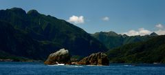 Blick von der Tasman See in den Doubtful Sound