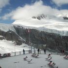 Blick von der Terrasse auf dem Felskinn in 3000 mHöhe