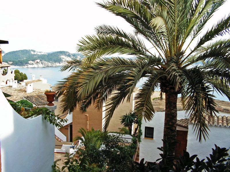 Blick von der Terrasse in Cala Fornells, Aldea I