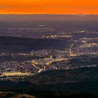 Blick von der Teufelsmuehle nach Sonnenuntergang