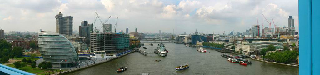 Blick von der Tower-Bridge, London