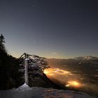 Blick von der villacher Alpenstraße bei Nacht