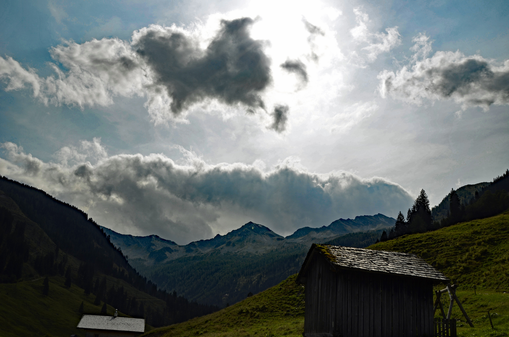 Blick von der Vorderkaseralm auf das Talende vom Großarler Tal