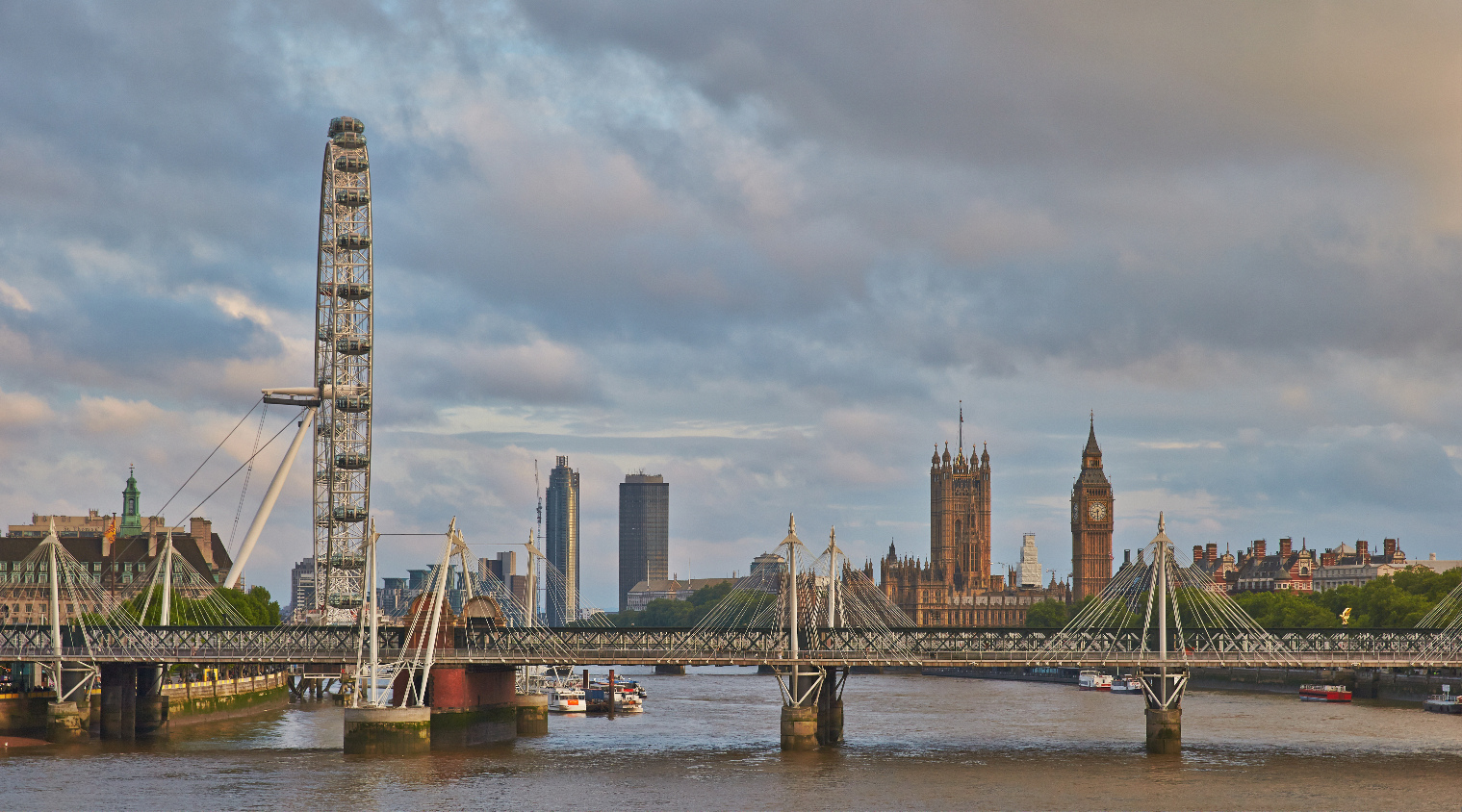 Blick von der Waterloo Bridge, London