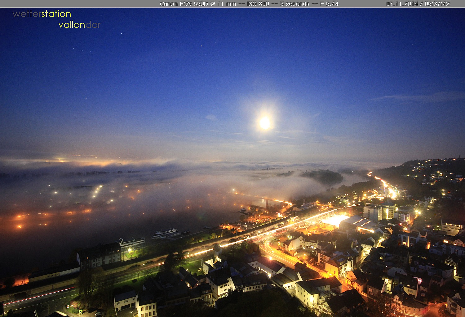 Blick von der Wetterstation Vallendar bei Koblenz