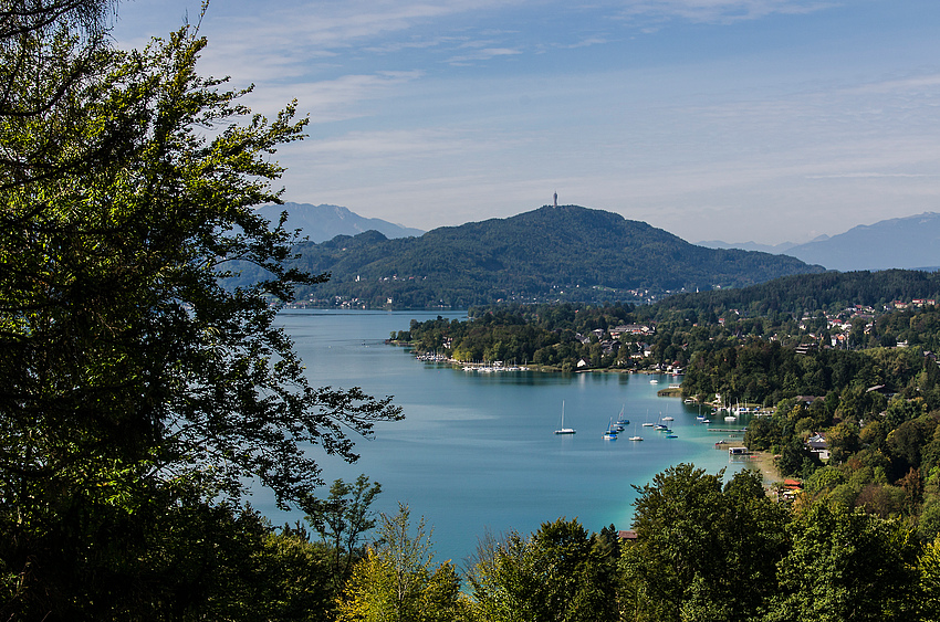 Blick von der Zillhöhe auf den Wörthersee