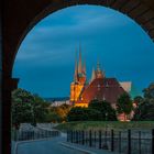 Blick von der Zitadelle auf den Erfurter Dom