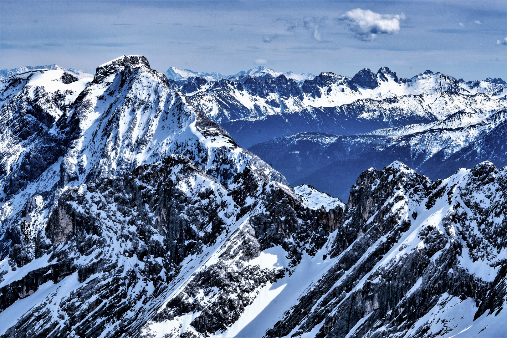 Blick von der Zugspitze  Foto Bild deutschland europe 