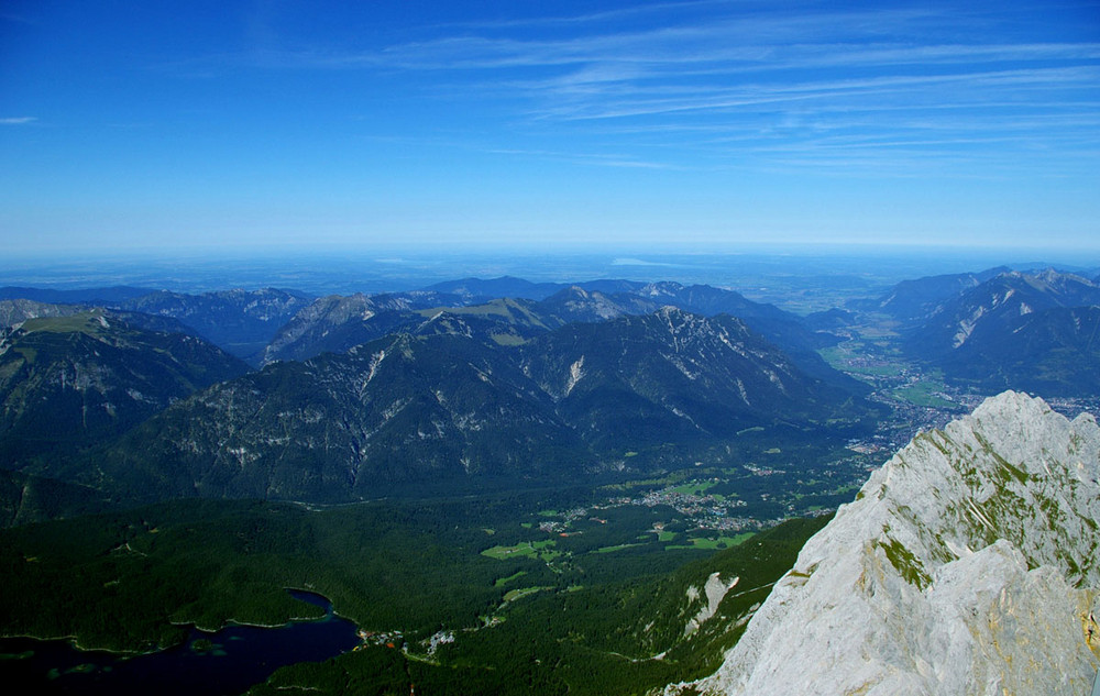 Blick von der Zugspitze