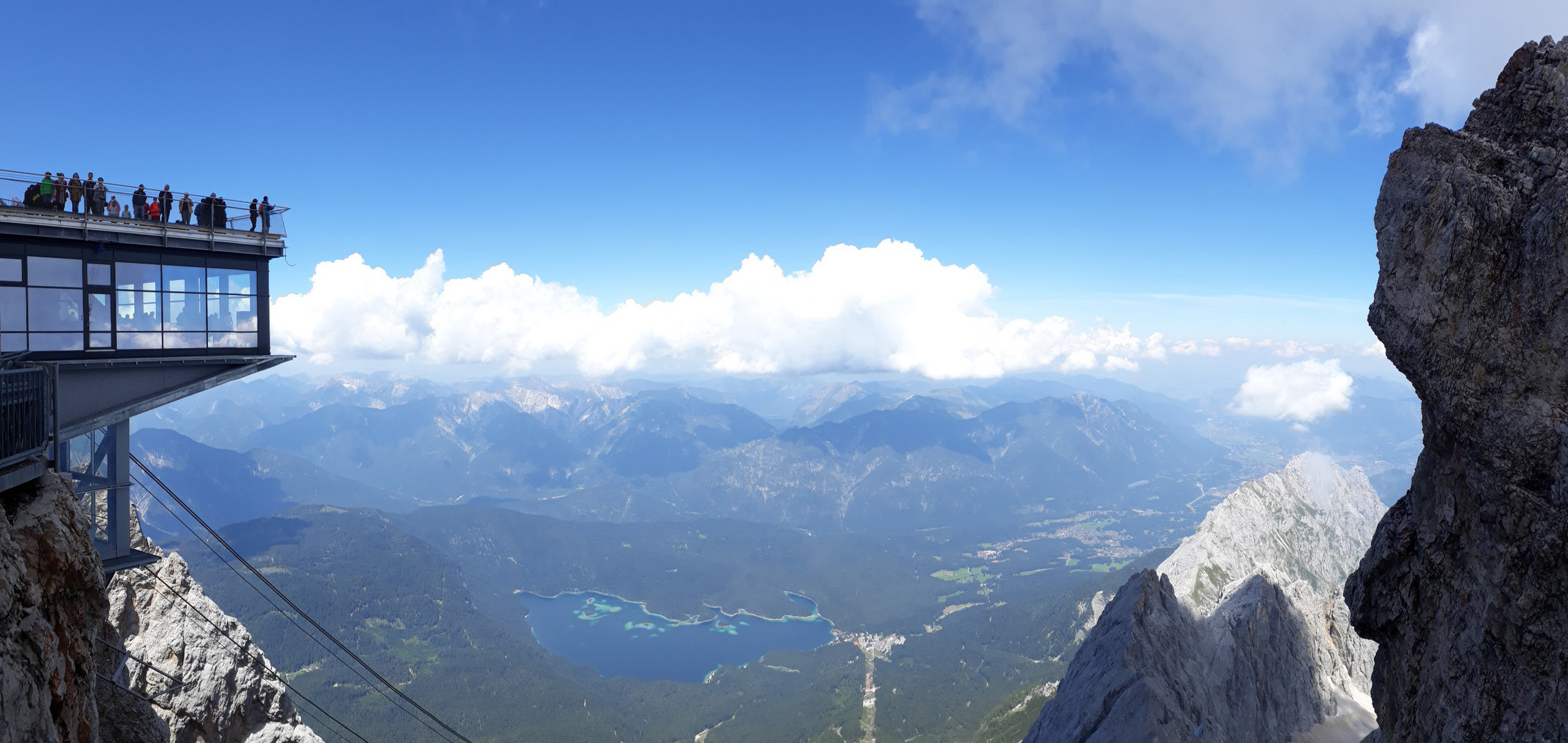 Blick von der Zugspitze...