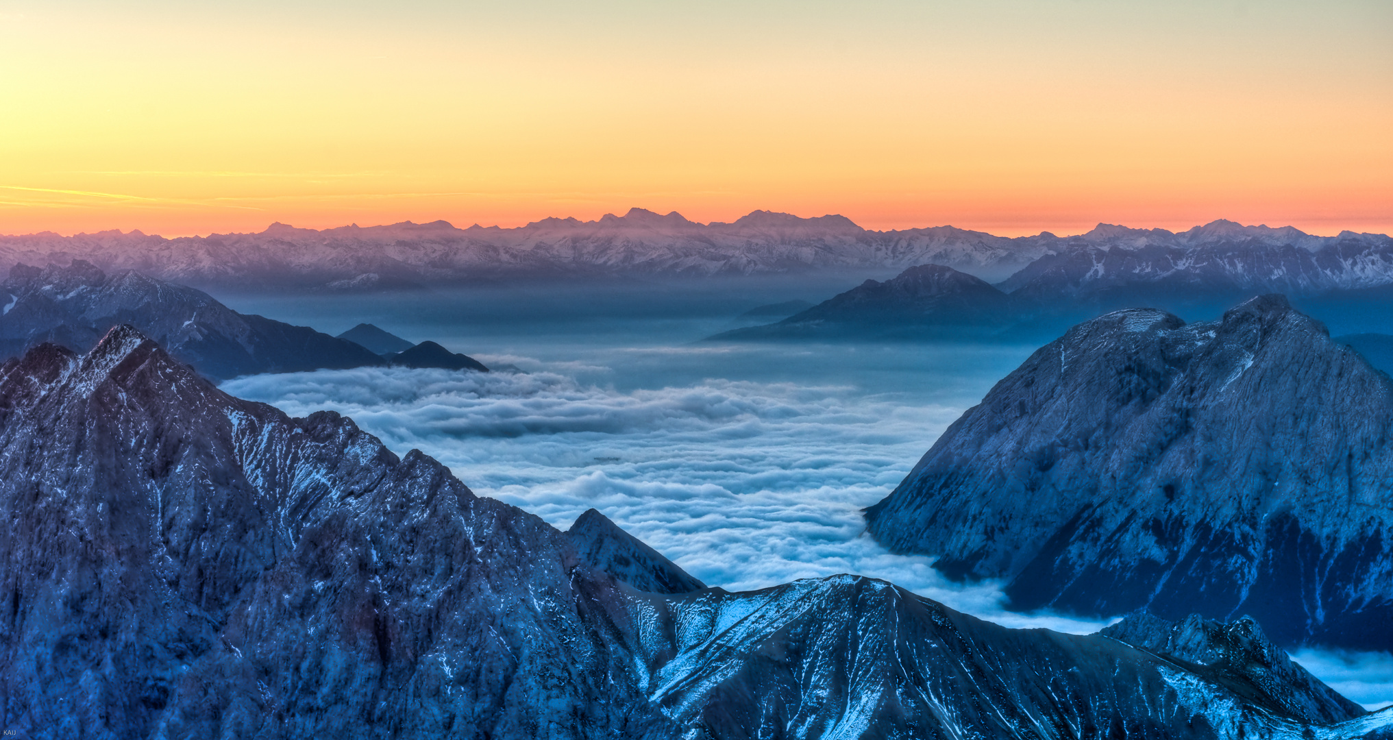 Blick von der Zugspitze