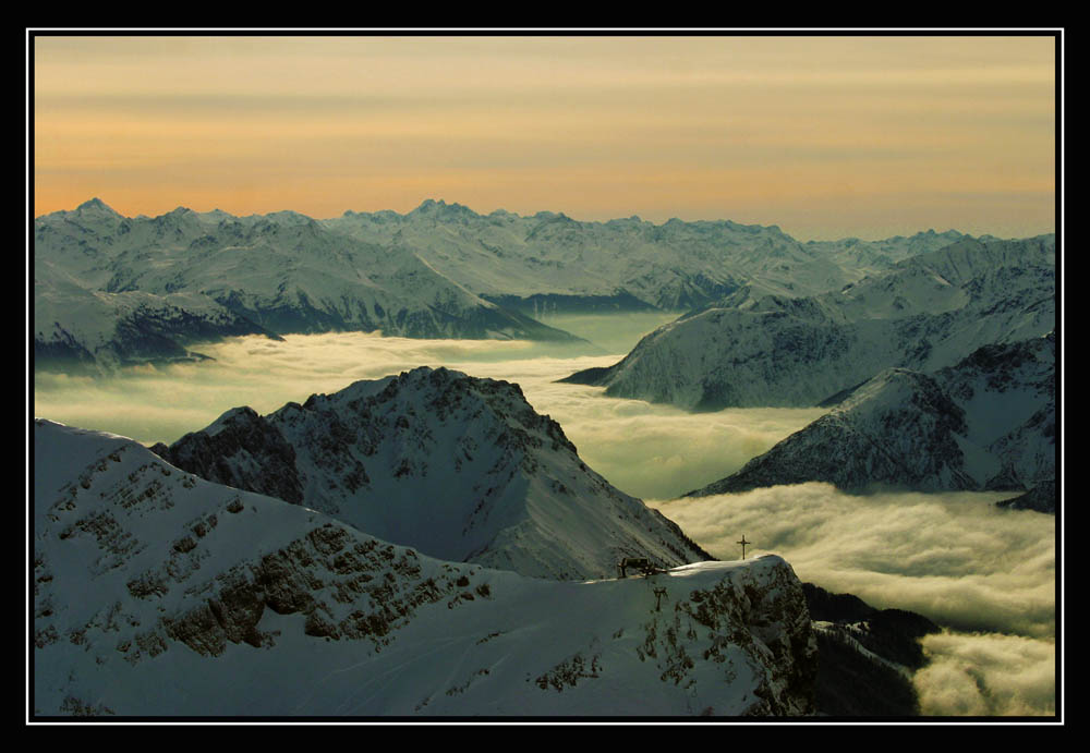 Blick von der Zugspitze | View from the peak "Zugspitze"