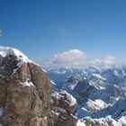 Blick von der Zugspitze zu Österreichs Bergen