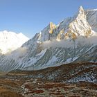 Blick von Dharamsala im Manaslu-Gebiet am Abend