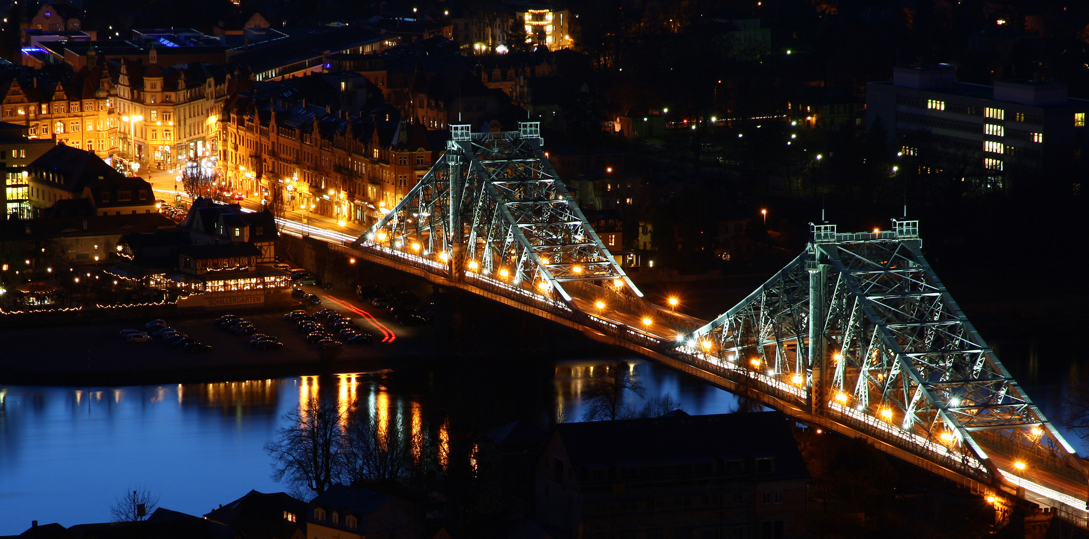 Blick von Dresden Loschwitz auf das Blaue Wunder (2)