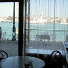 Blick von einem zauberhaften Cafe auf "la Giudecca" nach Venedig hinüber.