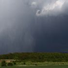 Blick von einer Autobahnbrücke nach Norden zum Elbtal...