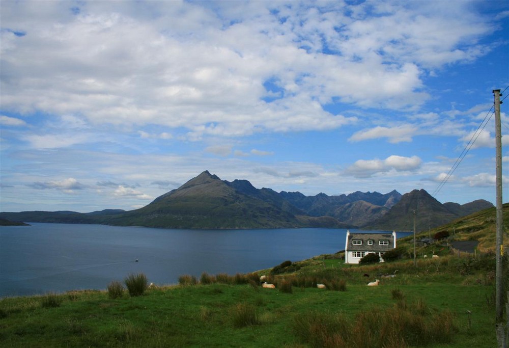 Blick von Elgol auf die Cuillins