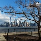 Blick von Ellis Island auf Manhattan