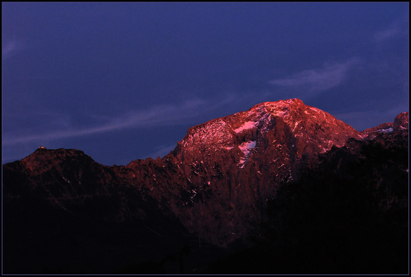 Blick von Engedey zum "Hoher Göll" und Kehlstein(haus)