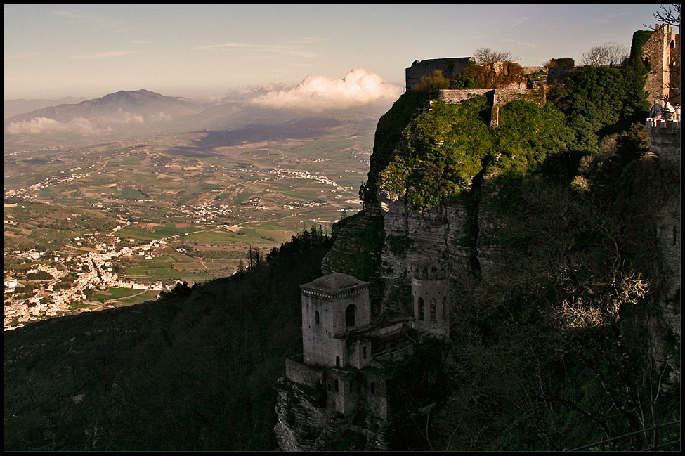 Blick von Erice über die Landschaft