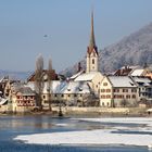 Blick von Eschenz Insel Werd nach Stein am Rhein