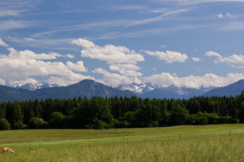 Blick von Eurasburg nach Süden