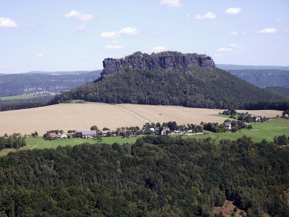 Blick von Festung Königstein auf den Lilienstein