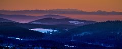 Blick von Finsterau auf die Alpen, ...