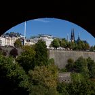 Blick von Fußgängerbrücke Luxemburg