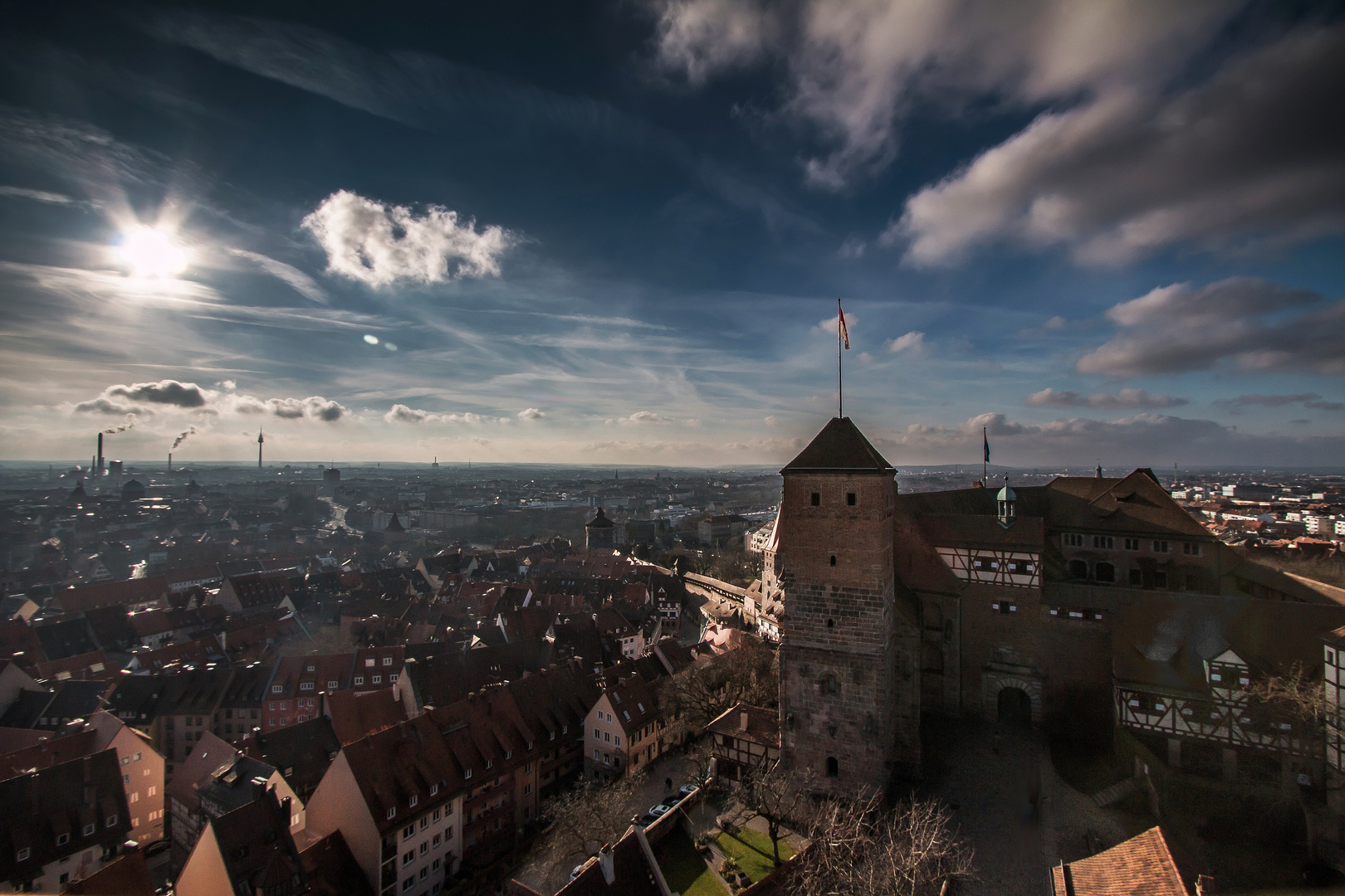 Blick von ganz oben ...