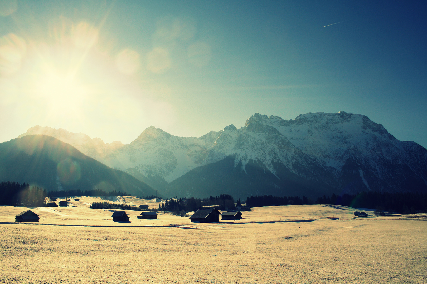 Blick von Garmisch Richtung Österreich