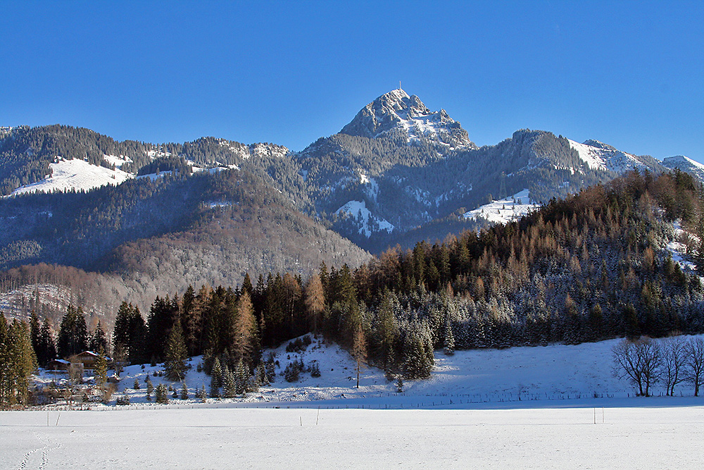 Blick von Geitau zum Wendelstein