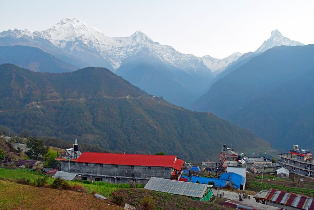 Blick von Ghandruk zum Annapurna Himal