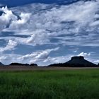 Blick von Gohrisch zum Königstein und Lilienstein 