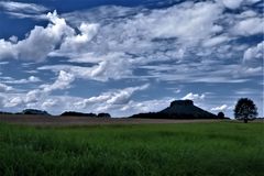 Blick von Gohrisch zum Königstein und Lilienstein 