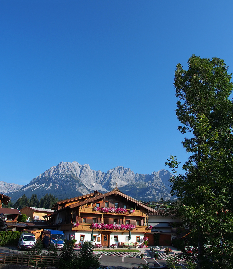 Blick von Going auf den Wilden Kaiser