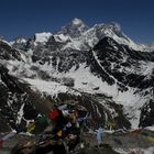 Blick von Gokyo Ri auf Mount Everest u Ngozumpa Gletscher