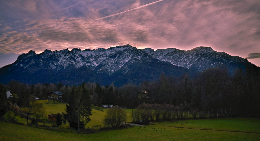 Blick von Großgmain zur "Schlafenden Hexe"