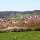 Blick von Großweingarten nach Spalt in Mittelfranken