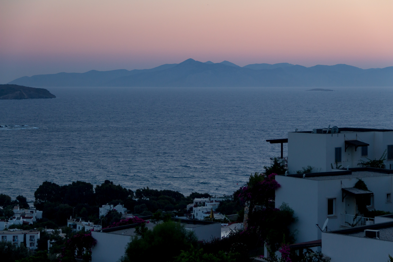 Blick von Gümüslük auf die Insel Kalymnos