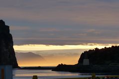 Blick von Heimaey nach Island über See.