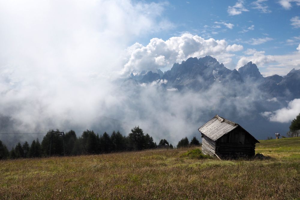 Blick von Helm auf die Sextener Dolomiten