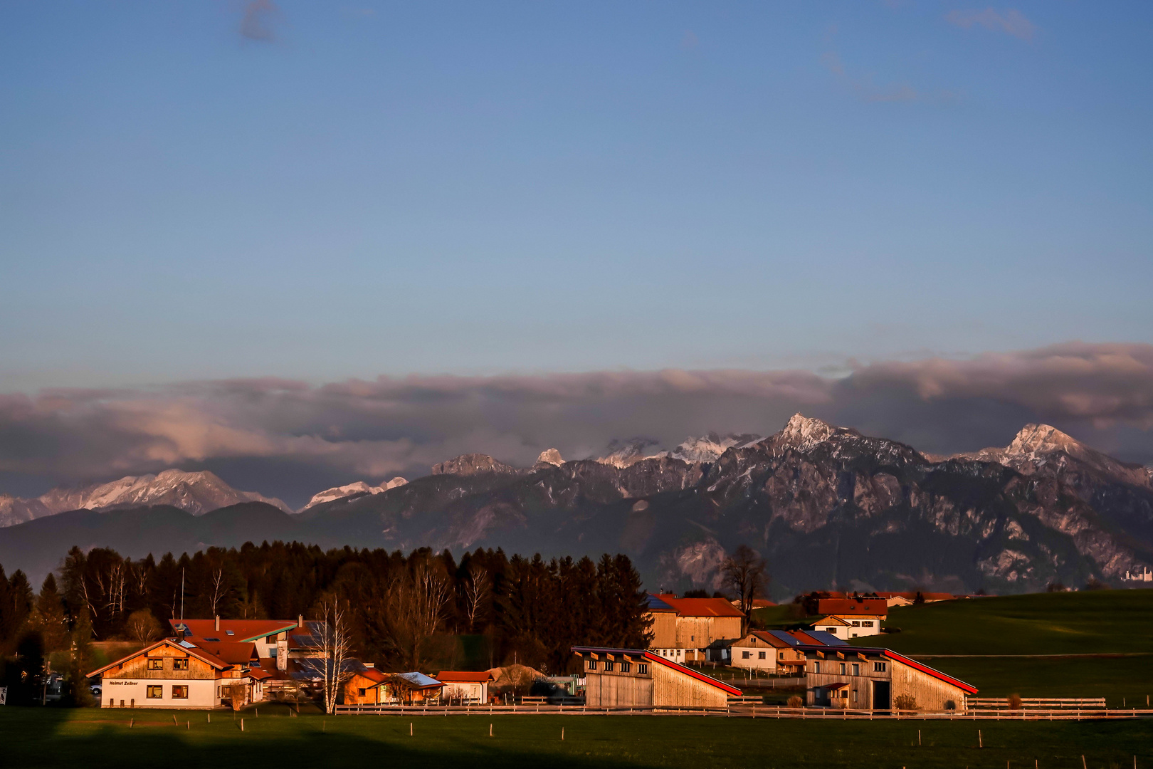 Blick von Hopferau / Ostallgäu ...