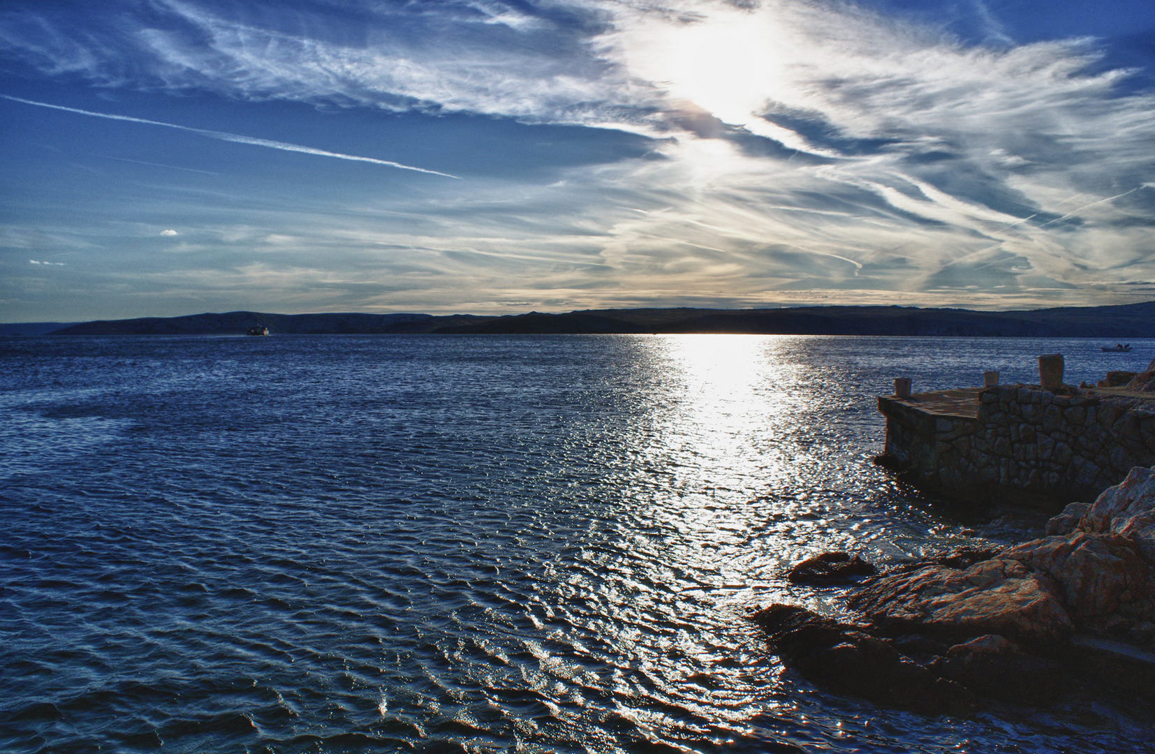 Blick von Jablanc zur Insel Rab