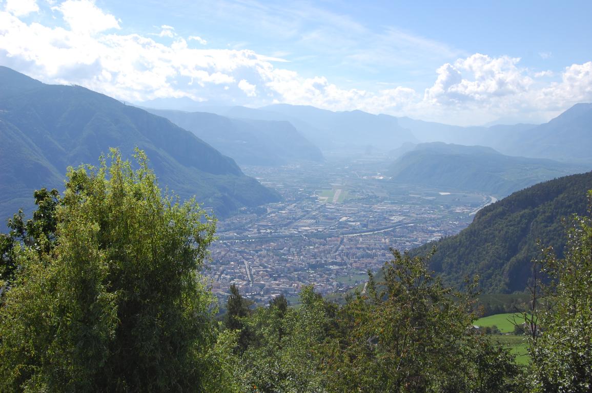 Blick von Jenesien auf Bozen, Sept. 2015