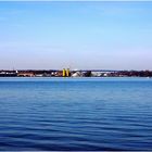 Blick von Kitzeberg auf die Schleuse Kiel-Holtenau