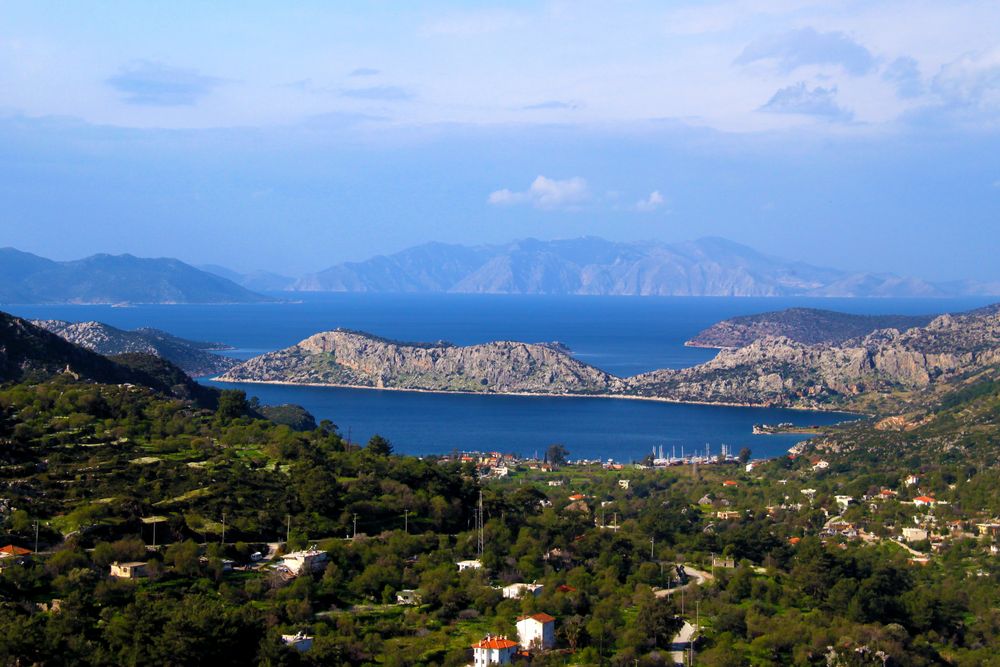 Blick von Knidos nach Rhodos